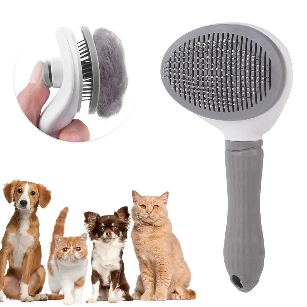 Pet Comb Automatic Hair Removal Comb Stainless Steel Needle Comb